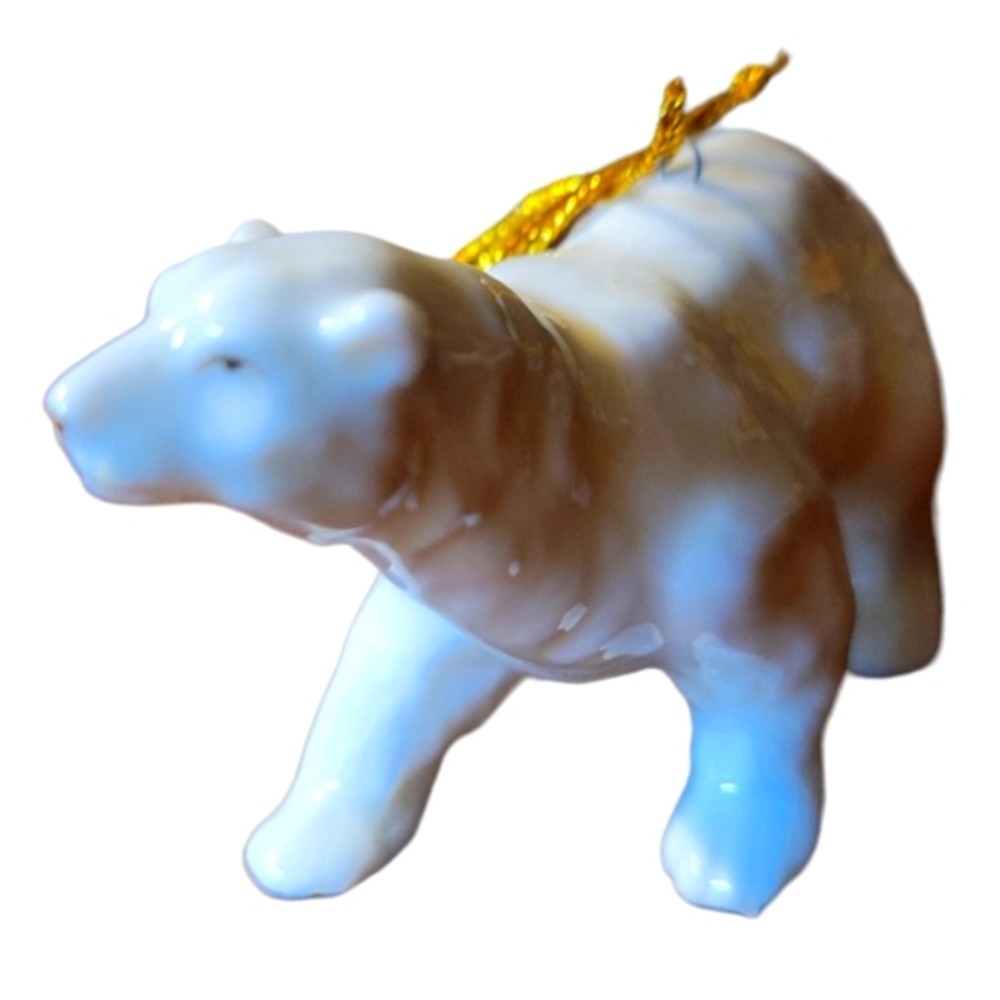 Vtg Polar Wildlife Ornaments Bear Seal Penguin Porcelain - Picture 4 of 5